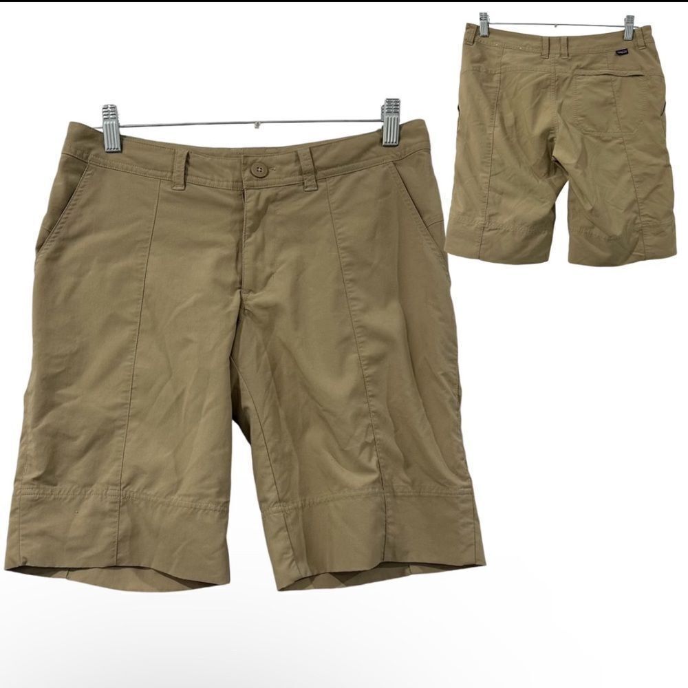 Patagonia Women's Inter Continental Khaki Sesame Hiking Shorts Size 6 Pockets